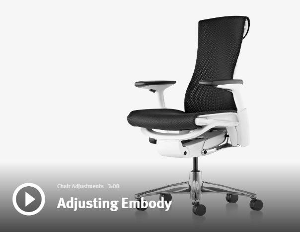 Embody chair adjustment video