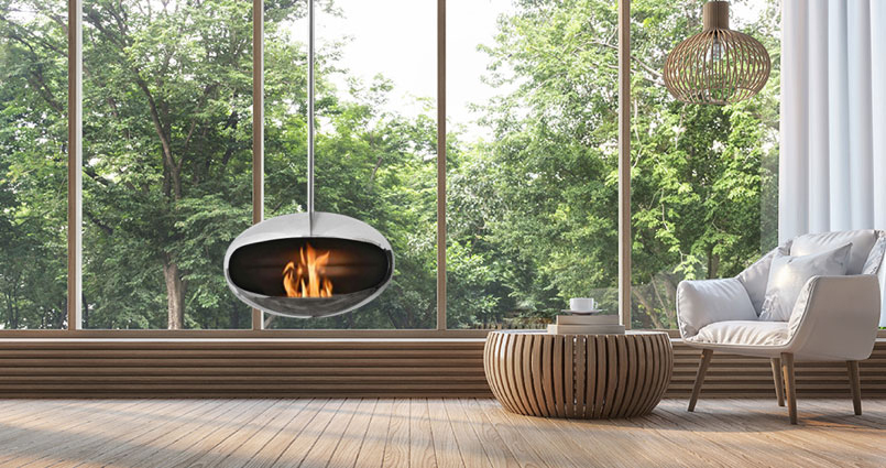 Aeris Cocoon Fireplace by Cocoon Fires available at designcraft Canberra