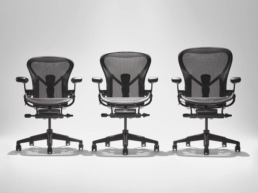 Aeron chair by Herman Miller in Aeron Size A, Aeron Size B, Aeron Size C available at designcraft Canberra