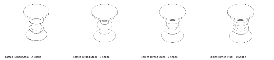 Eames Turned Stool Shapes 2023