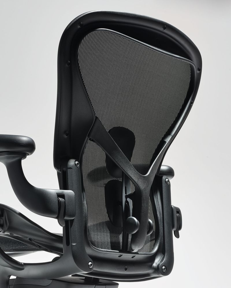 Aeron Onyx by Herman Miller, Office Chair made with Ocean Bound Plastics available designcraft Canberra