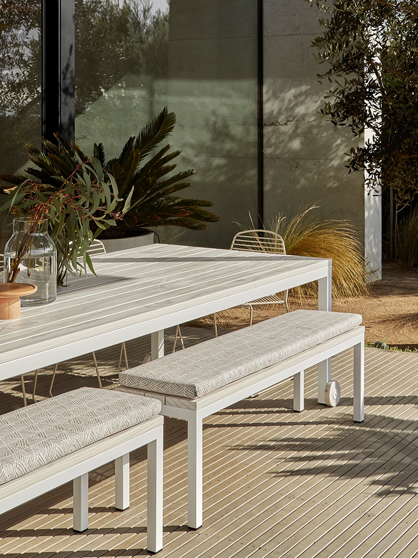 Linear Dining Table and Bench seat by Tait