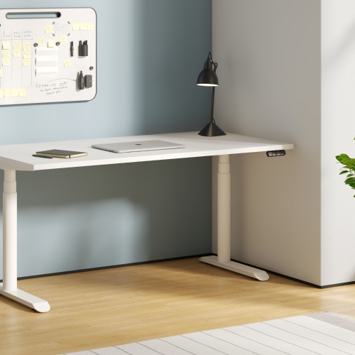 ENV2 round leg sit-to-stand desk by Elevar available at Designcraft Canberra