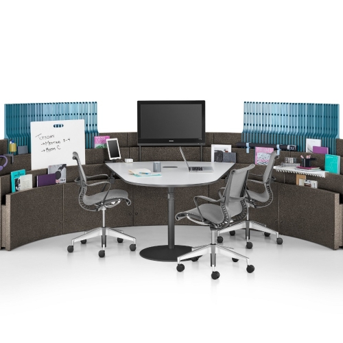 Metaform meeting table and space divider with storage on sale at Designcraft Canberra