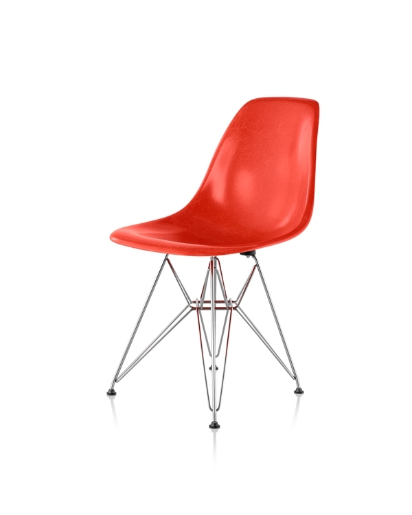 Eames Moulded Fiberglass Chair DSR, Eames Moulded Fiberglass Chair with Wire Base, Eames DSR with Fiberglass, DSR chair with fiberglass 