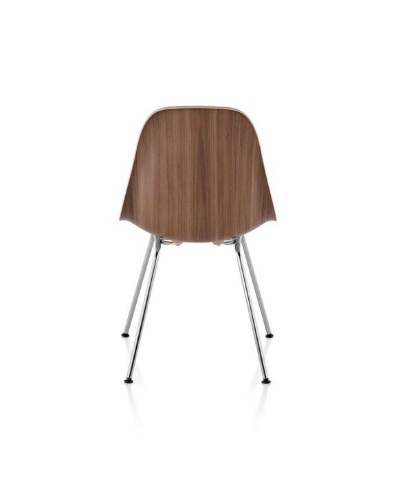 Eames Moulded Wood Side Chair, Eames Moulded Wood Side Chair Four Leg Base