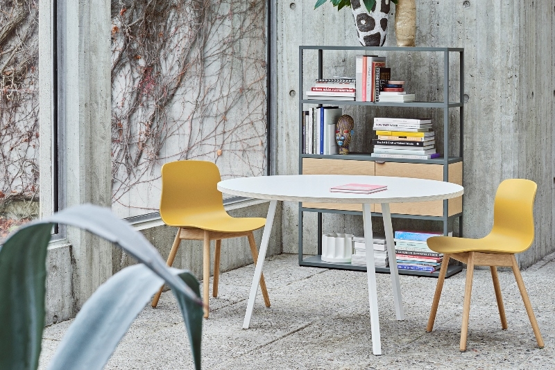 Loop Stand Round table by HAY, Loop table designed by Leif Jørgensen, About a chair AAC12