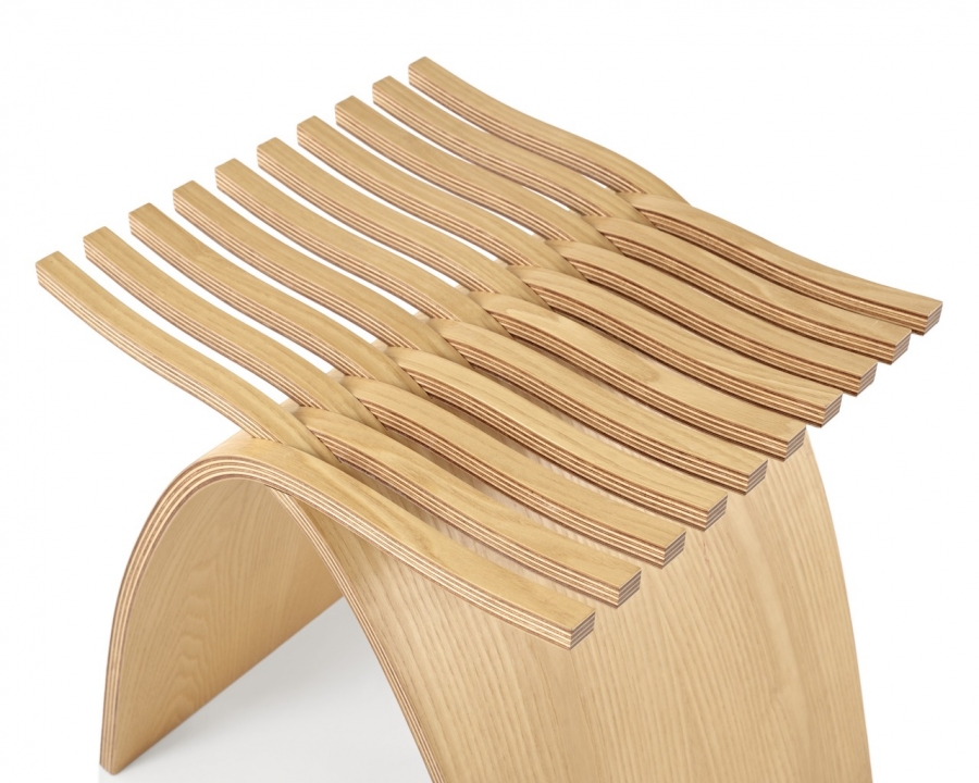 Capelli Stool by Carol Catalano, Herman Miller timber stool