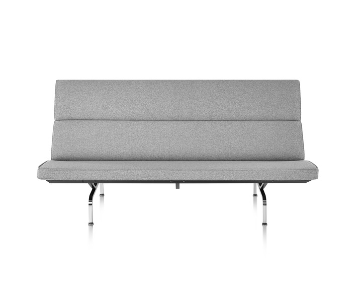 Eames Sofa Compact designed by Ray and Charles Eames for herman Miller, Herman Miller Eames Compact Sofa