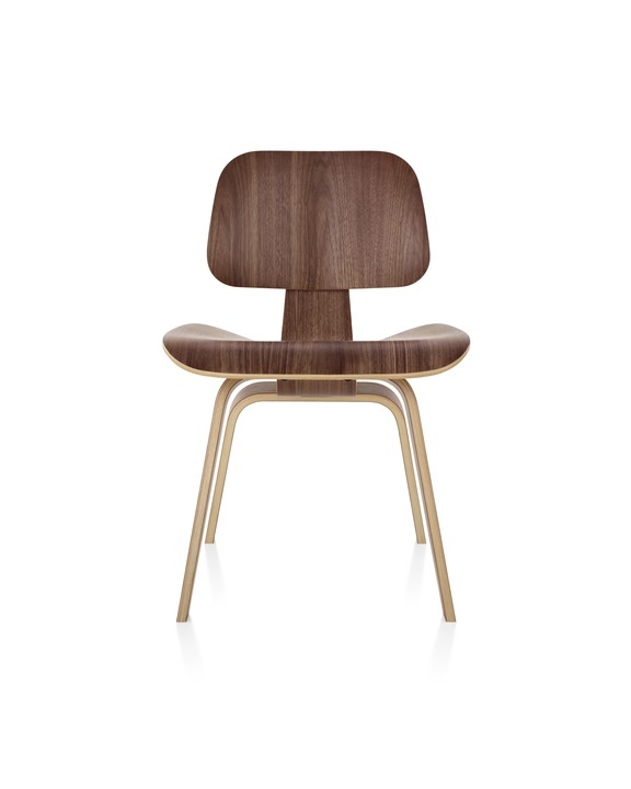Eames Moulded Plywood Dining Chair with Wood legs, Herman Miller Eames DCW
