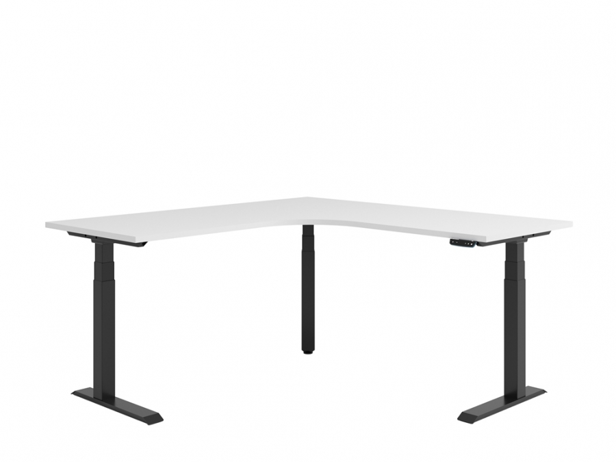 Vision Three Motor Electric Adjustable Workstation - 90° Black Elevar Vision Electric Adjustable workstation, Elevar adjustable workstation, Sit to stand workstation with electric adjustment