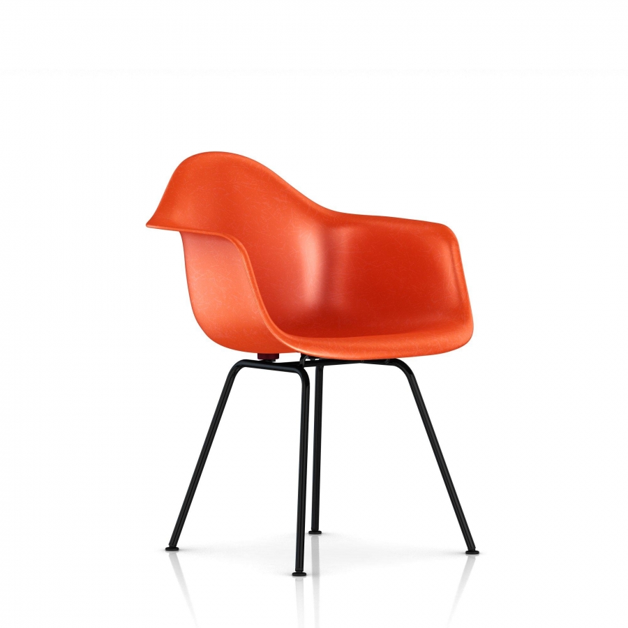 Eames Moulded Fiberglass armchair, Eames Moulded Fiberglass chair on 4 leg base, Eames Fibreglass armchair 