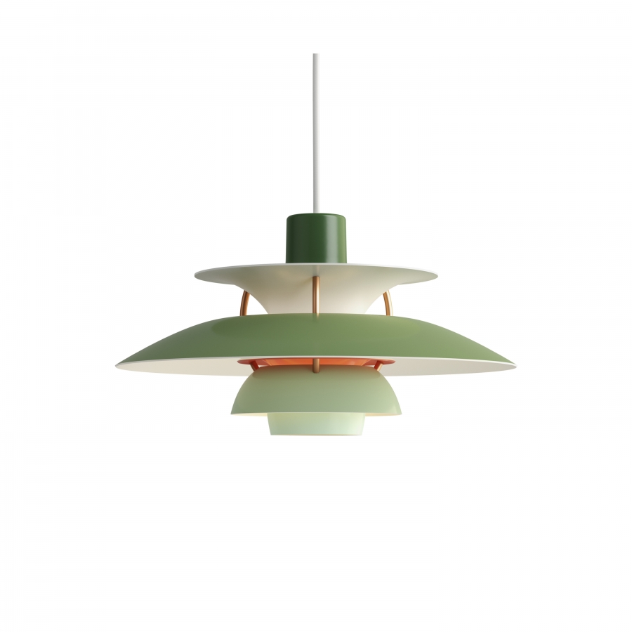 PH5 Mini Hues of Green pendant light by Louis Poulsen