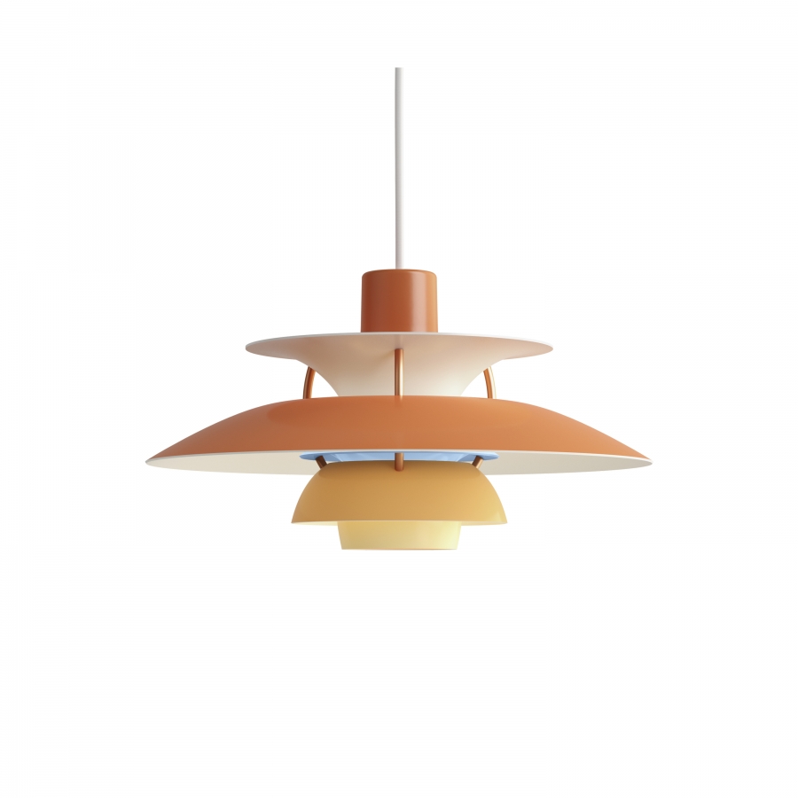 PH5 Mini Hues of Orange pendant light by Louis Poulsen