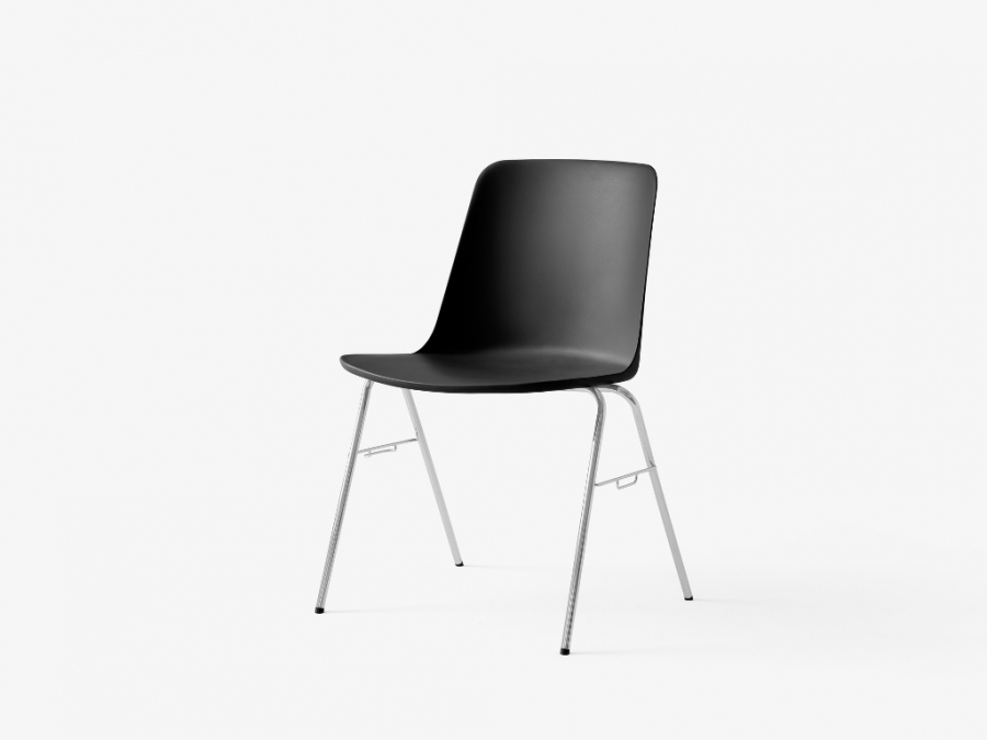 Rely Stacking chair with linking HW27 by &Tradition