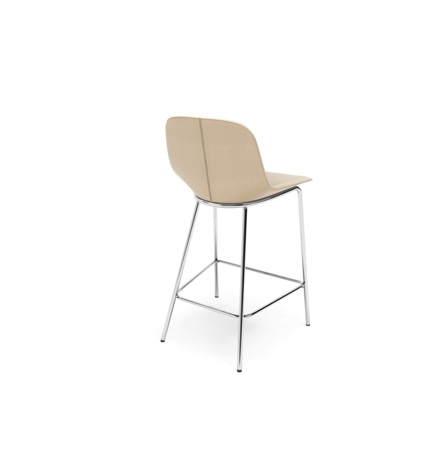 Sheru Barstool - Polished Chrome Sheru Barstool designed by EOOS for Walter Knoll