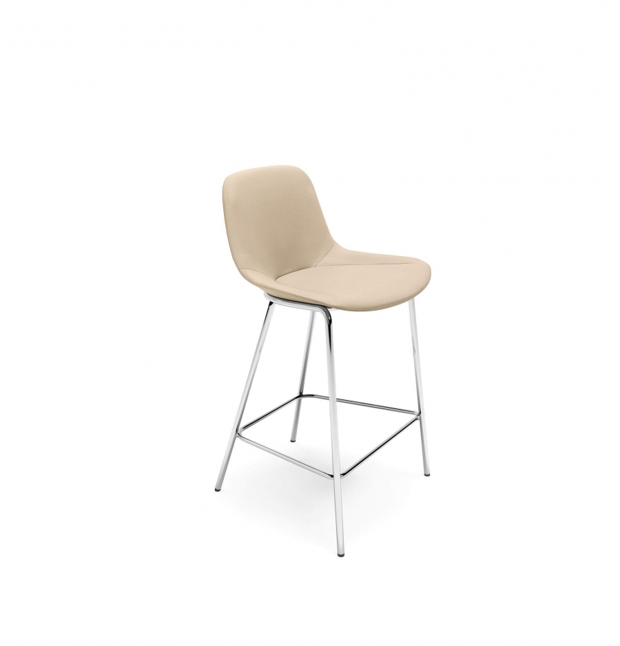 Sheru Barstool - Polished Chrome Sheru Barstool designed by EOOS for Walter Knoll