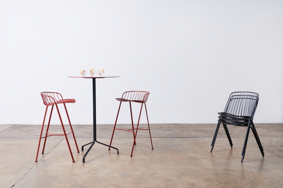 Terrace Stacking chair, Terrace Bar Stool and  designed by Adam Cornish for NAU