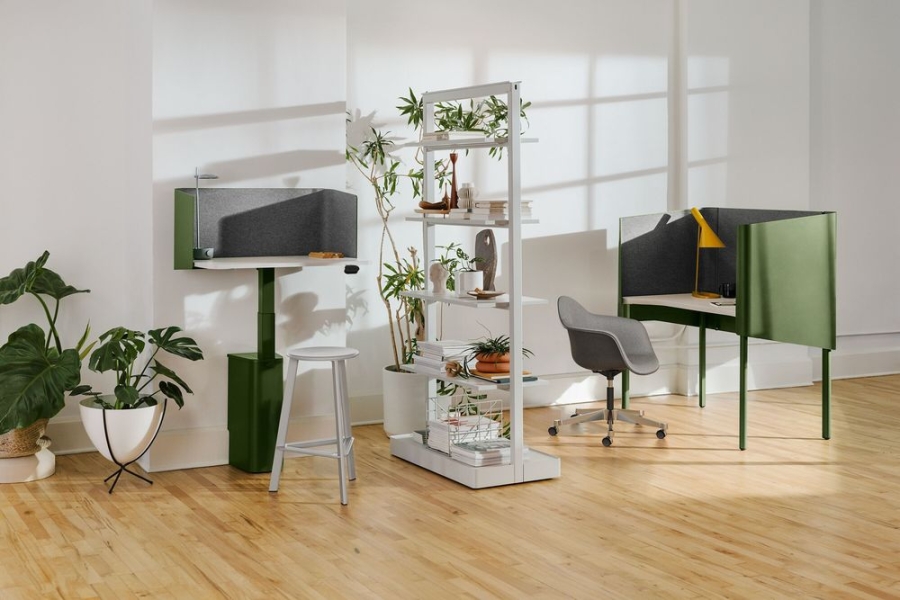 OE1 Workspace Collection_3_AgileWall_MicroPacks_Nook_ProspectStool_EamesTaskChair OE1 Workspace Collection, Collaborative space, Desk and workspace, AgileWall_MicroPacks_Nook_ProspectStool_EamesTaskChair