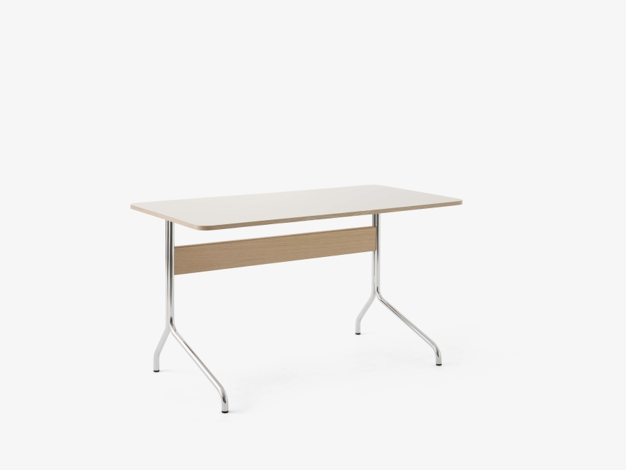 Pavilion AV16 Chrome w. Mushroom Linoleum Clear Lacquered Oak Pavilion AV16 Chrome w. Mushroom Linoleum Clear Lacquered Oak