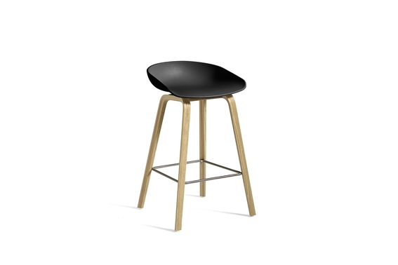 About A Collection Eco Low Stool Black/Oak