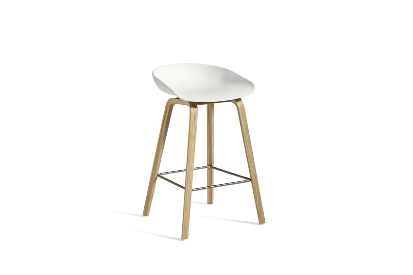 About A Collection Eco Low Stool White/Oak