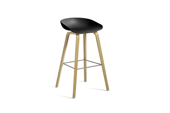 About A Collection Eco High Stool Black/Oak