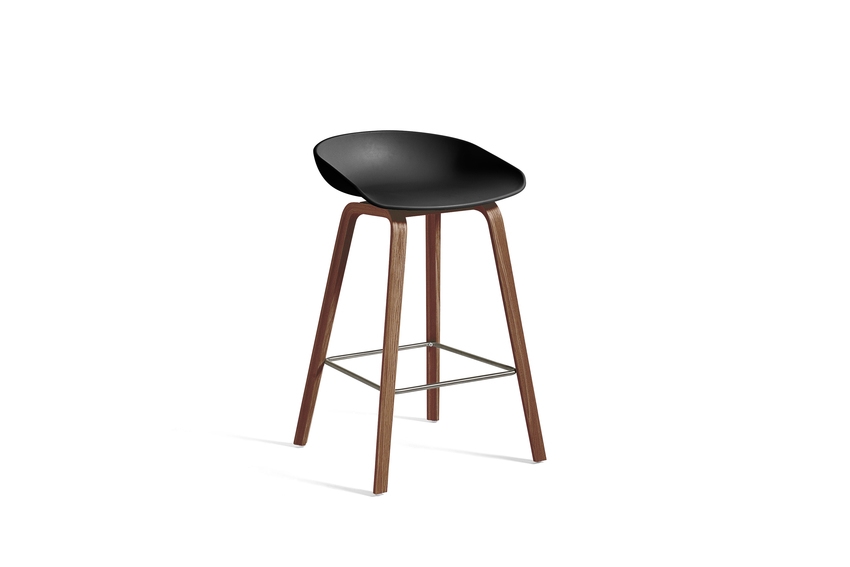 About A Collection Eco Low Stool Black/Walnut