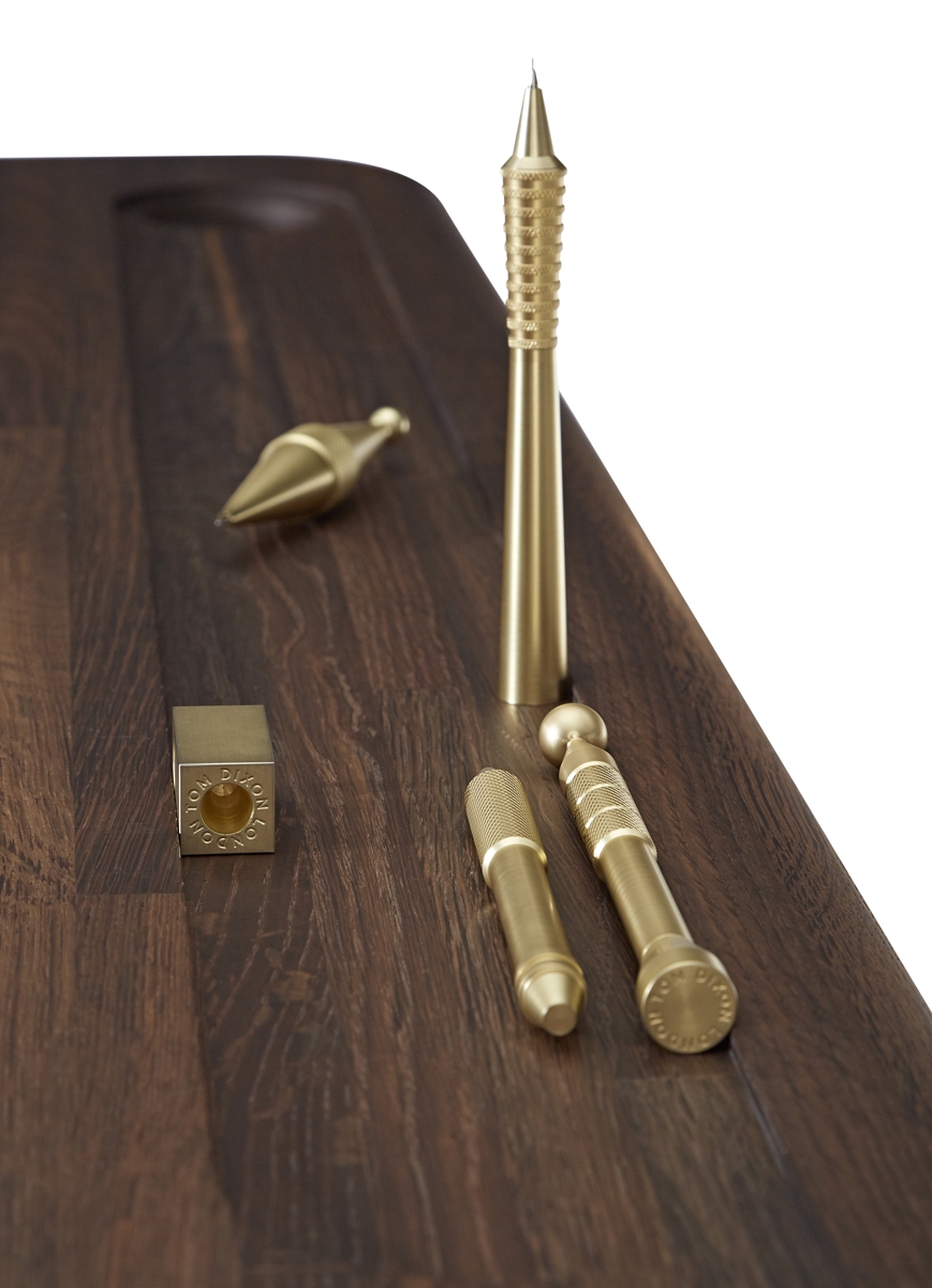 Slab Desk Fumed Oak Pen Goove Detail Slab Desk by Tom Dixon, Tom Dixon Furniture