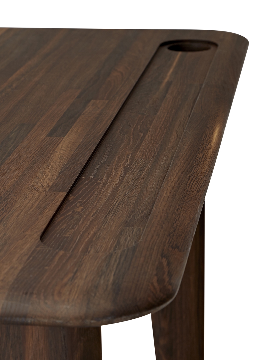 Slab Desk Fumed Oak Pen Goove Detail Slab Desk by Tom Dixon, Tom Dixon Furniture