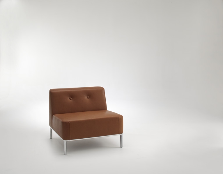 Didier's Connected Lounge Chair no arms, Australian designed and Australian made, available at Designcraft