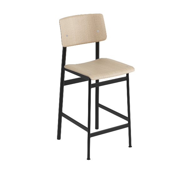 Loft-bar-stool-65-black-oak-Muuto Loft Stool designed by Thomas Bentzen for Muuto, Muuto Loft Stool