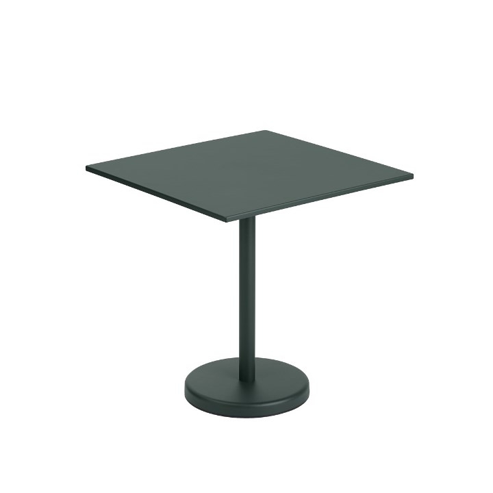 Linear-steel-cafe-table-70x70-h73-dark-green Linear Steel Coffee Table Muuto, Muuto Outdoor Coffee Table