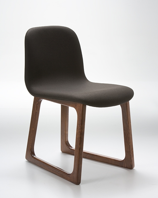 Didier-Tiller-Oak-Seating-Brown Tiller Chair designed by Ross Didier, Didier Tiller Chair