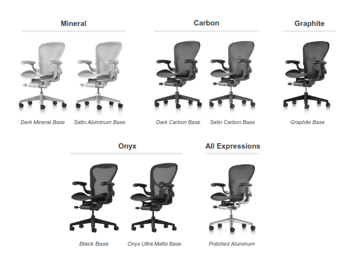 Aeron Graphite Polished Office Chair