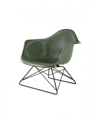 Eames Low Armchair on Rod, Eames Moulded Fibreglass chair on Low Wire Base, Eames Cats Cradle armchair, Eames LAR