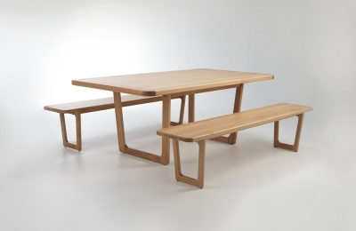 Terra Firma Table and Bench designed by Ross Didier, Australian designed and Australian Made, available at designcraft Canberra