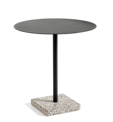 Terrazzo Table Round dia70 Grey base Anthracite top