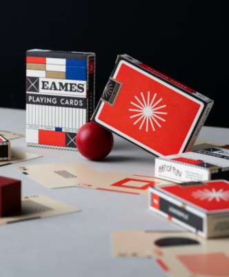 Eames x Art of Play: Red and Blue Playing Cards, Designed by Art of Play in close collaboration with the Eames Office.  A tribute to the timeless sensibilities of Charles & Ray Eames.